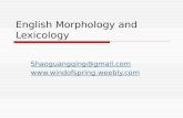 English Morphology and Lexicology