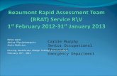 Beaumont Rapid Assessment Team (BRAT) Service R\V 1 st  February 2012-31 st  January 2013