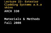 Lecture 22- Exterior Cladding Systems a.k.a skins