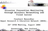 Disaster Prevention Monitoring through Wireless Networking and Filed Server Prashant Manandhar