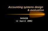 Accounting systems design  & evaluation