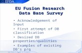 EU Fusion Research  Data Base Survey