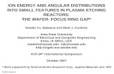 ION ENERGY AND ANGULAR DISTRIBUTIONS INTO SMALL FEATURES IN PLASMA ETCHING REACTORS: