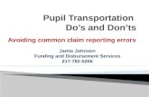 Pupil Transportation  Do’s and Don’ts