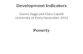Development indicators Gianni  Vaggi  and Clara Capelli University of  Pavia  November  2013