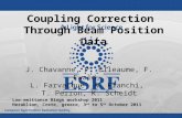 Coupling Correction  Through Beam Position  Data