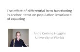 The effect of differential item functioning in anchor items on population invariance of equating