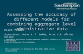 Assessing the accuracy of different models for combining aggregate level administrative data