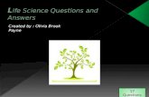 L ife Science Questions and Answers