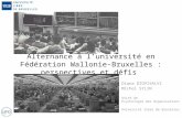 Alternance à l’université en Fédération Wallonie-Bruxelles : perspectives et défis