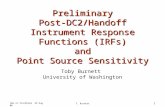 Preliminary Post-DC2/Handoff Instrument Response Functions (IRFs)  and  Point Source Sensitivity