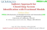 Indirect Approach for  Closed-loop  System Identification with Fractional Models