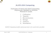 ALICE-USA Computing Overview of Hard and Soft Computing Resources Needed to Achieve Research Goals