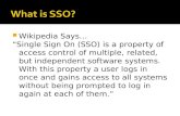 What is SSO?