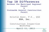 Top 10 Differences  Between the Municipal Regional Permit & Statewide General Construction Permit