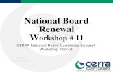 National Board Renewal W orkshop # 11