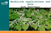 Herbicide applications and SEPA Andy Hemingway