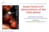 Early  Fermi  LAT observations of the Vela pulsar