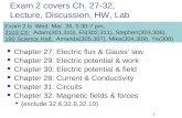 Exam 2 covers Ch. 27-32, Lecture, Discussion, HW, Lab