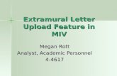 Extramural Letter Upload Feature in MIV