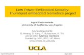 Low Power Embedded Security: Thumbpod embedded biometrics project