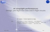 HI straylight performances Design, pre-flight test data and in flight results