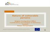 Return of vulnerable persons