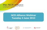 NCD Alliance  Webinar Tuesday 4 June  2013