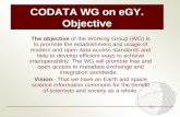 CODATA WG on eGY. Objective