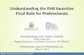 Understanding the EHR Incentive Final Rule for Professionals