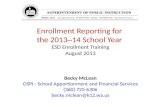Enrollment Reporting for  the 2013 – 14 School Year  ESD Enrollment Training August 2013