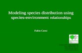 Modeling species distribution using species-environment  relationships