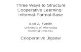 Three Ways to Structure Cooperative  Learning:  Informal-Formal-Base Karl A. Smith