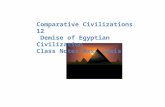 Comparative Civilizations 12    Demise of Egyptian Civilization  Class Notes Mrs. Lewis