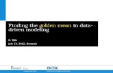 Finding the  golden mean  in data-driven modeling