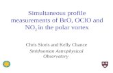 Simultaneous profile measurements of BrO, OClO and NO 2  in the polar vortex