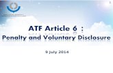 ATF Article  6 : Penalty and Voluntary Disclosure