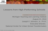 Lessons from High-Performing Schools