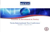 Taxation &  Investment  in Turkey Nexia International Tax Conference
