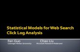 Statistical Models for Web Search Click Log Analysis