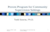 Proven Program for Community Supervision Settings