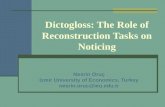 Dictogloss: The Role of Reconstruction Tasks on Noticing
