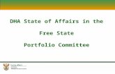 DHA State of Affairs in the  Free State Portfolio Committee