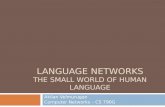 Language Networks The small world of human language