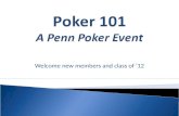 Poker 101 A Penn Poker Event