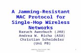 A Jamming-Resistant MAC Protocol for Single-Hop Wireless Networks