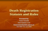 Death Registration Statutes and Rules