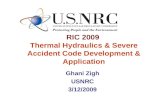 RIC 2009 Thermal Hydraulics & Severe Accident Code Development & Application