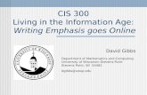 CIS 300  Living in the Information Age:  Writing Emphasis goes Online
