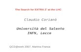 Claudio Corianò Università del Salento INFN, Lecce